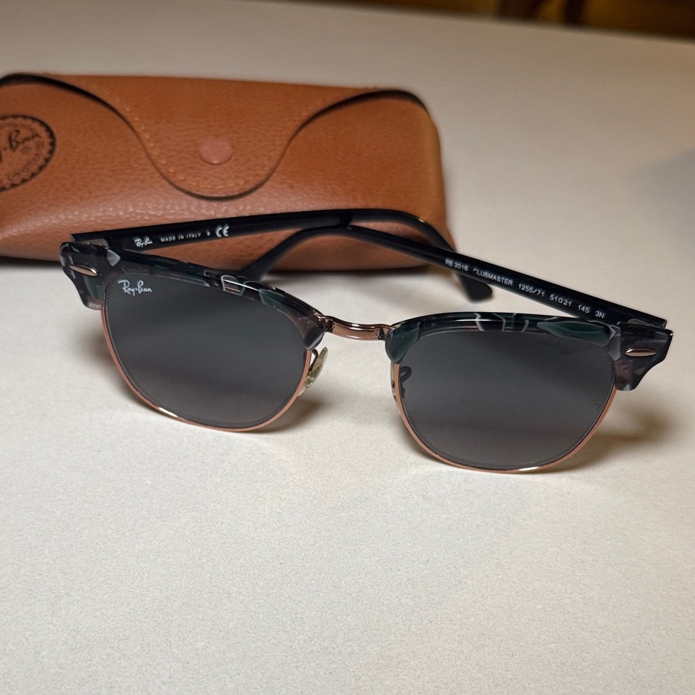 Ray-Ban Black and Gold Sunglasses